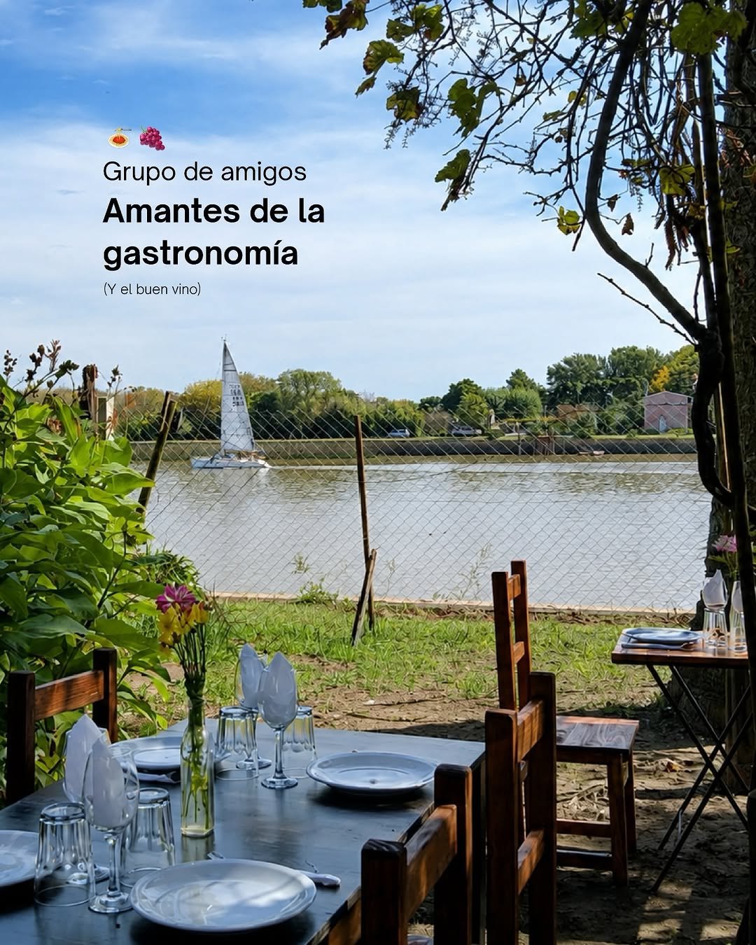 Mesa a la orilla del río